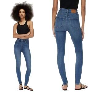 ARITZIA Denim Forum Women The Lola High Rise Skinny Jeans Medium Wash Size 28